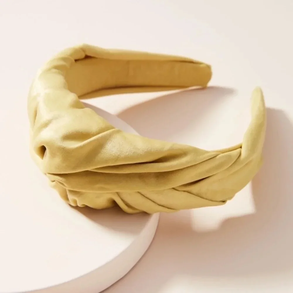 NWT Anthropologie Gold   Yellow Crescent  Knotted  Headband